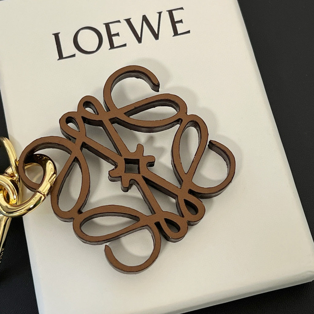 Two-Tone Leather Key Charm