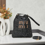 M. M Woven Bucket Bag