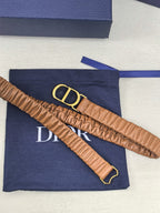 Gold Buckle Elastic Waist Belt