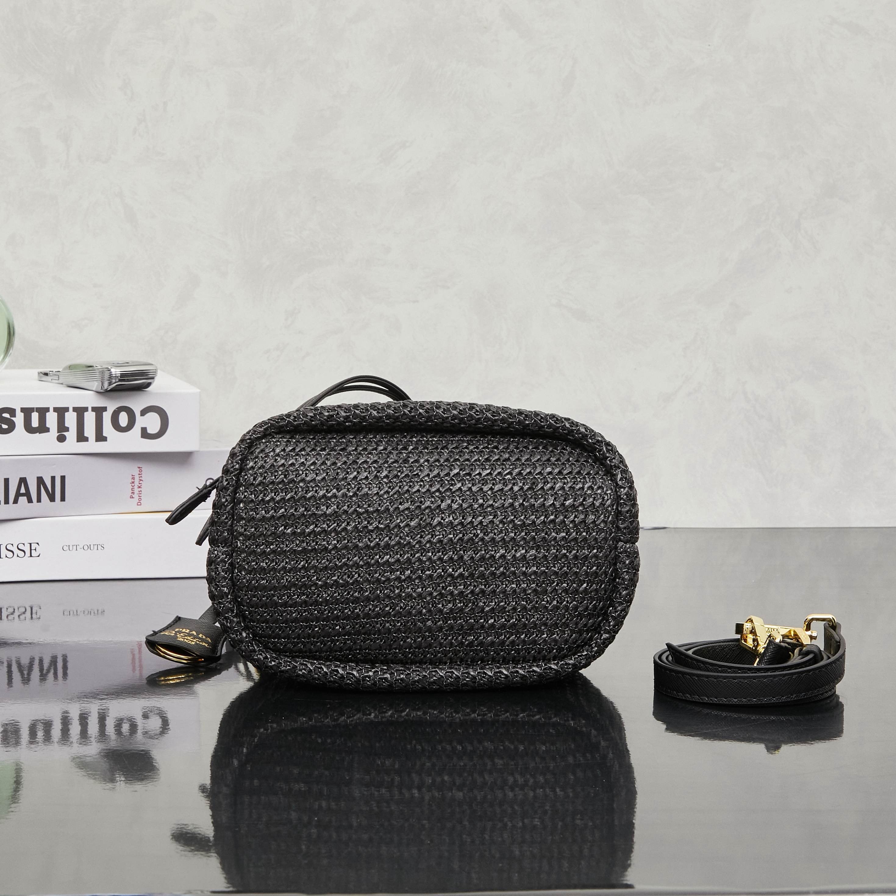 Raffia Woven Bucket Bag
