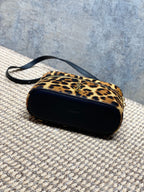 Leopard-Effect Leather Vanity Bag (Premium Quality)
