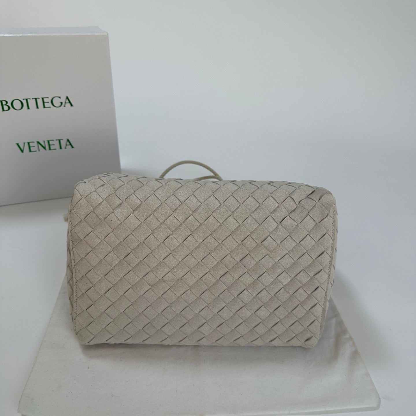 Soft Suede Parachute-Style Woven Bag