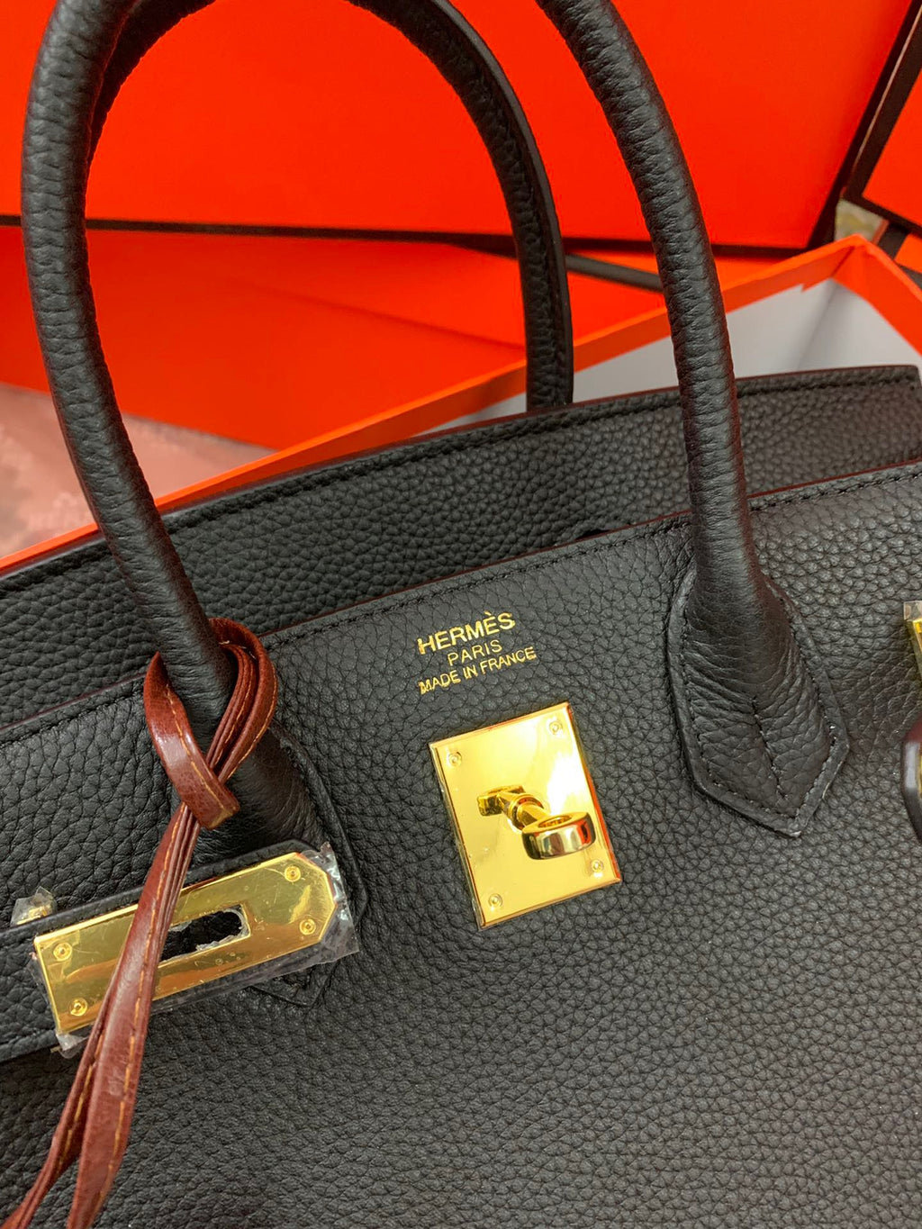 Birkin Platinum Color-Blocked Women's Bag from the Exclusive TOGO Series