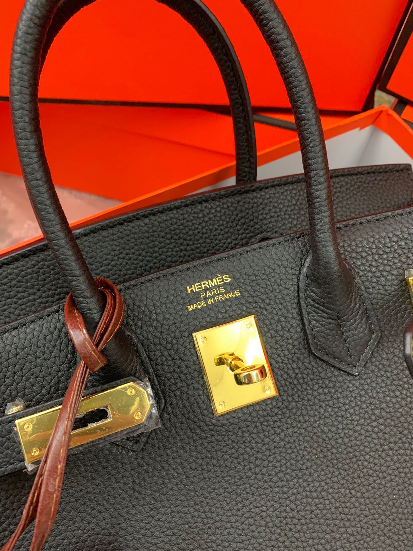 Birkin Platinum Color-Blocked Women's Bag from the Exclusive TOGO Series