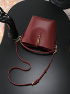 Bucket Bag | LE 37 | Smooth Calfskin | Dark Red (Premium Quality )