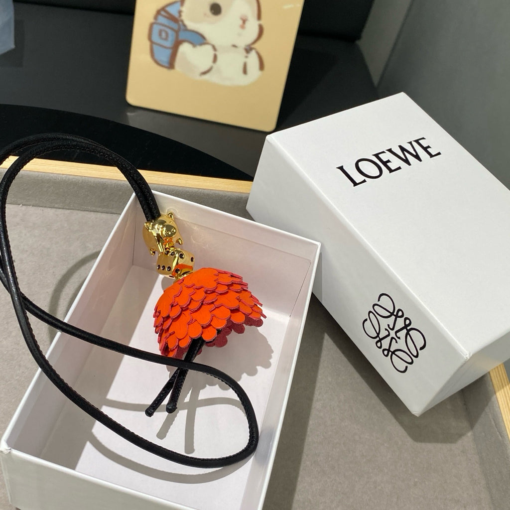 Beaded Leather Goldfish Charm 🐟