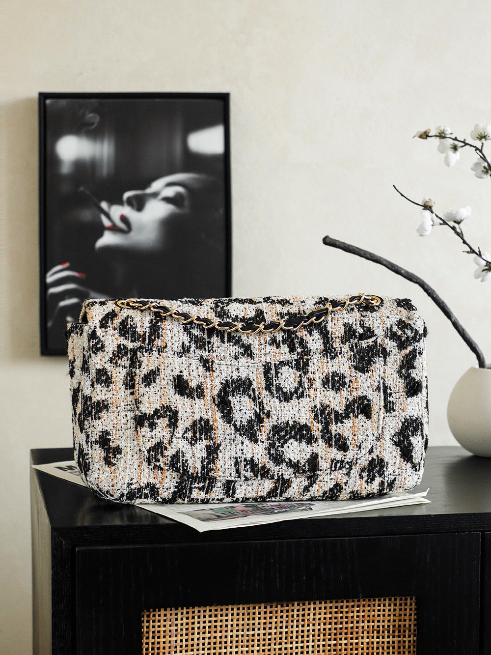 26A Leopard Tweed CF Bag | Premium Quality