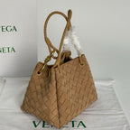 Soft Suede Parachute-Style Woven Bag
