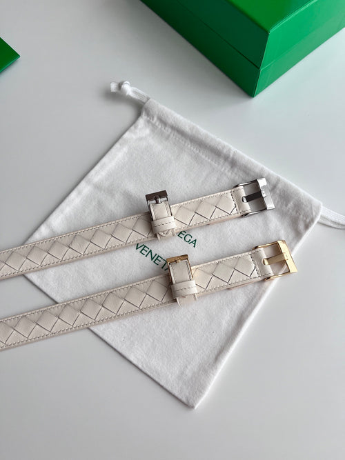 2.5 Women’s Handwoven Intreccio Leather Belt — New 2025