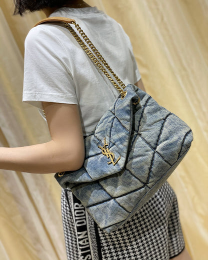 YL.S Loulou Puffer Denim Cloud Bag: Elevate Your Style with Timeless Sophistication