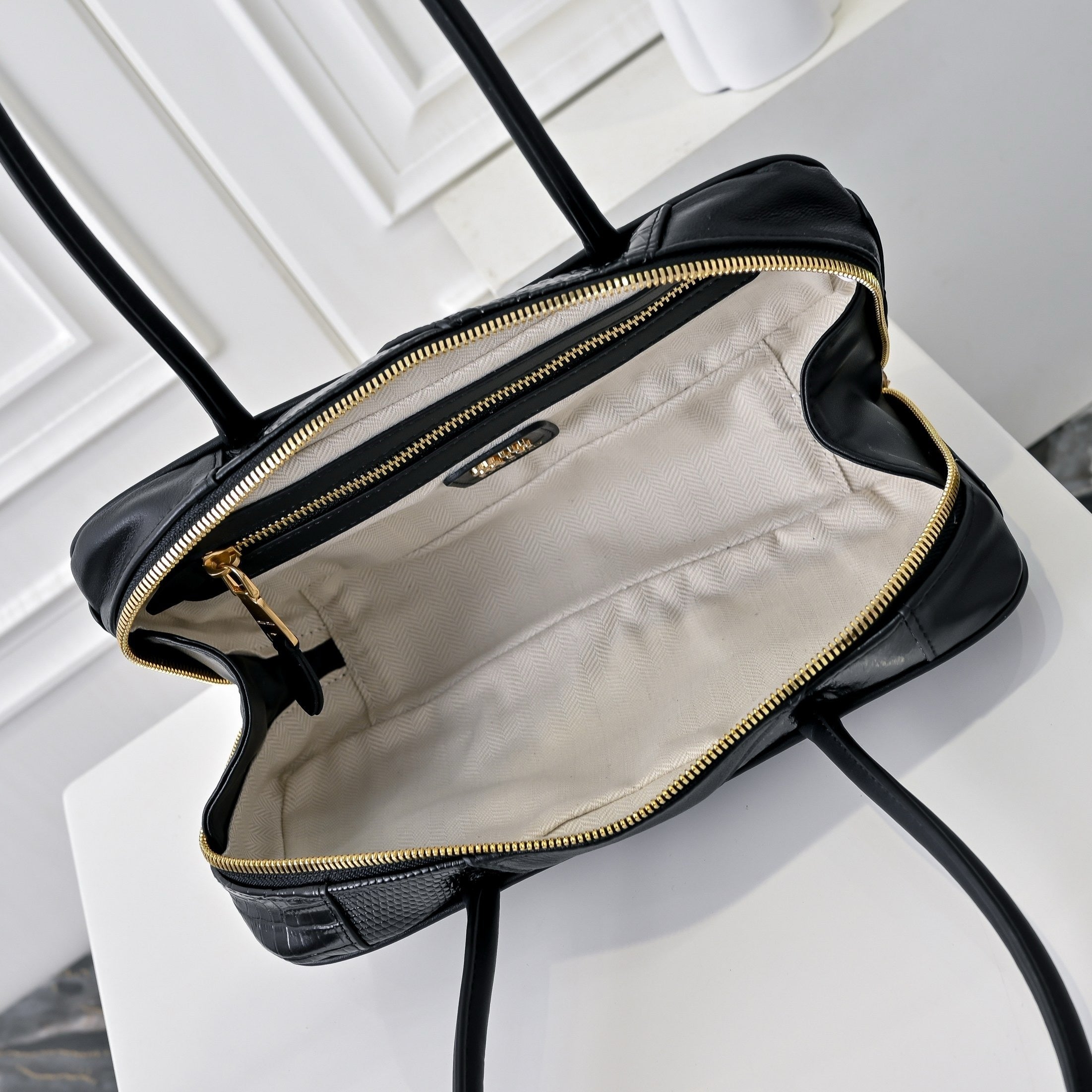 Patchwork Bowling Bag – Versatile & Unique Design