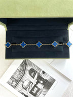 VC-Shaped Carnelian Five-Petal Bracelet