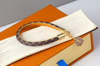 Coffee Floral Leather Bracelet