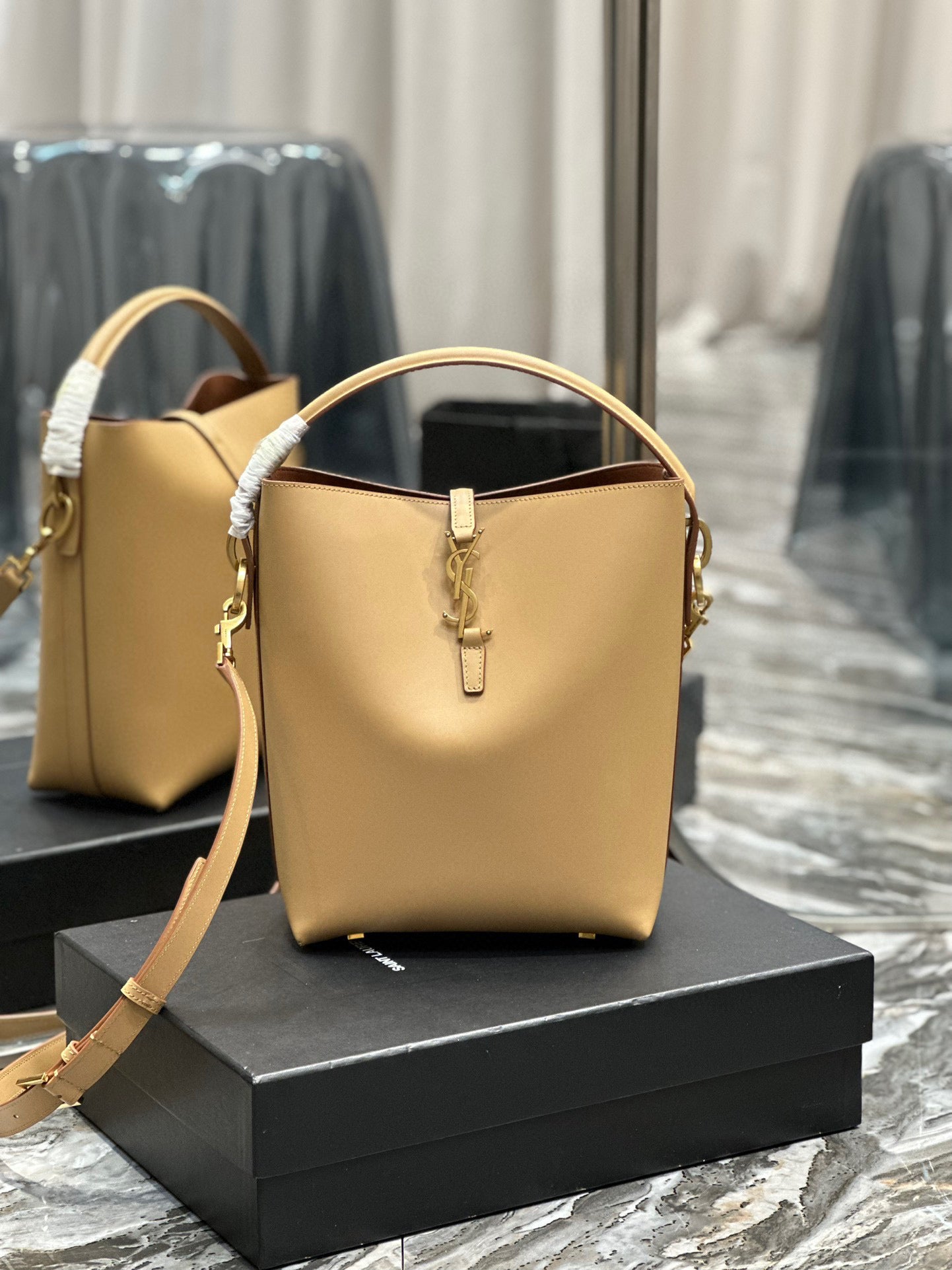 Y*S*L Bucket Bag in Original Italian Calfskin