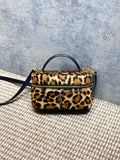 Leopard-Effect Leather Vanity Bag (Premium Quality)