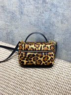 Leopard-Effect Leather Vanity Bag (Premium Quality)