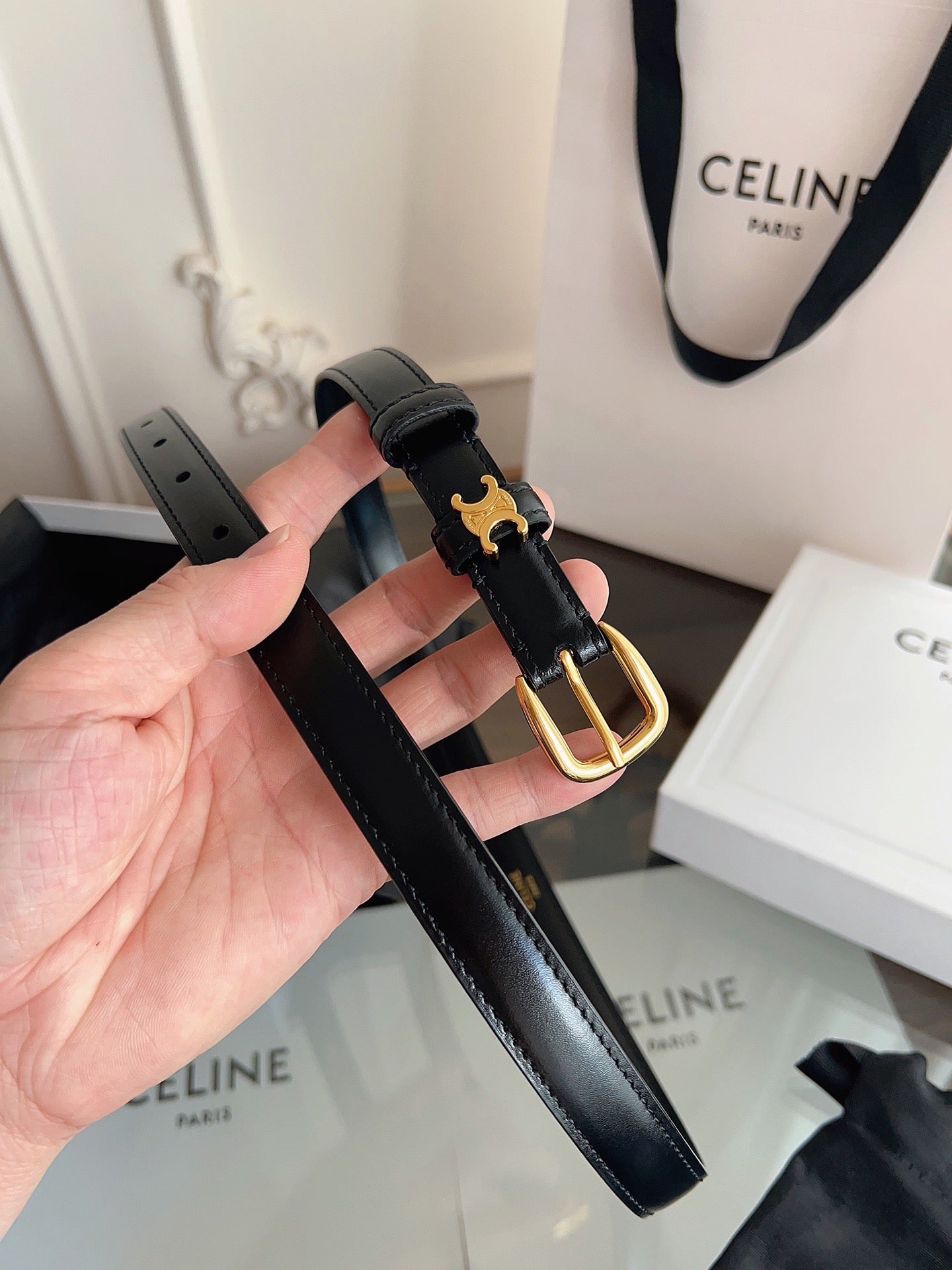 Vivienne Taurillon Belt | 18mm