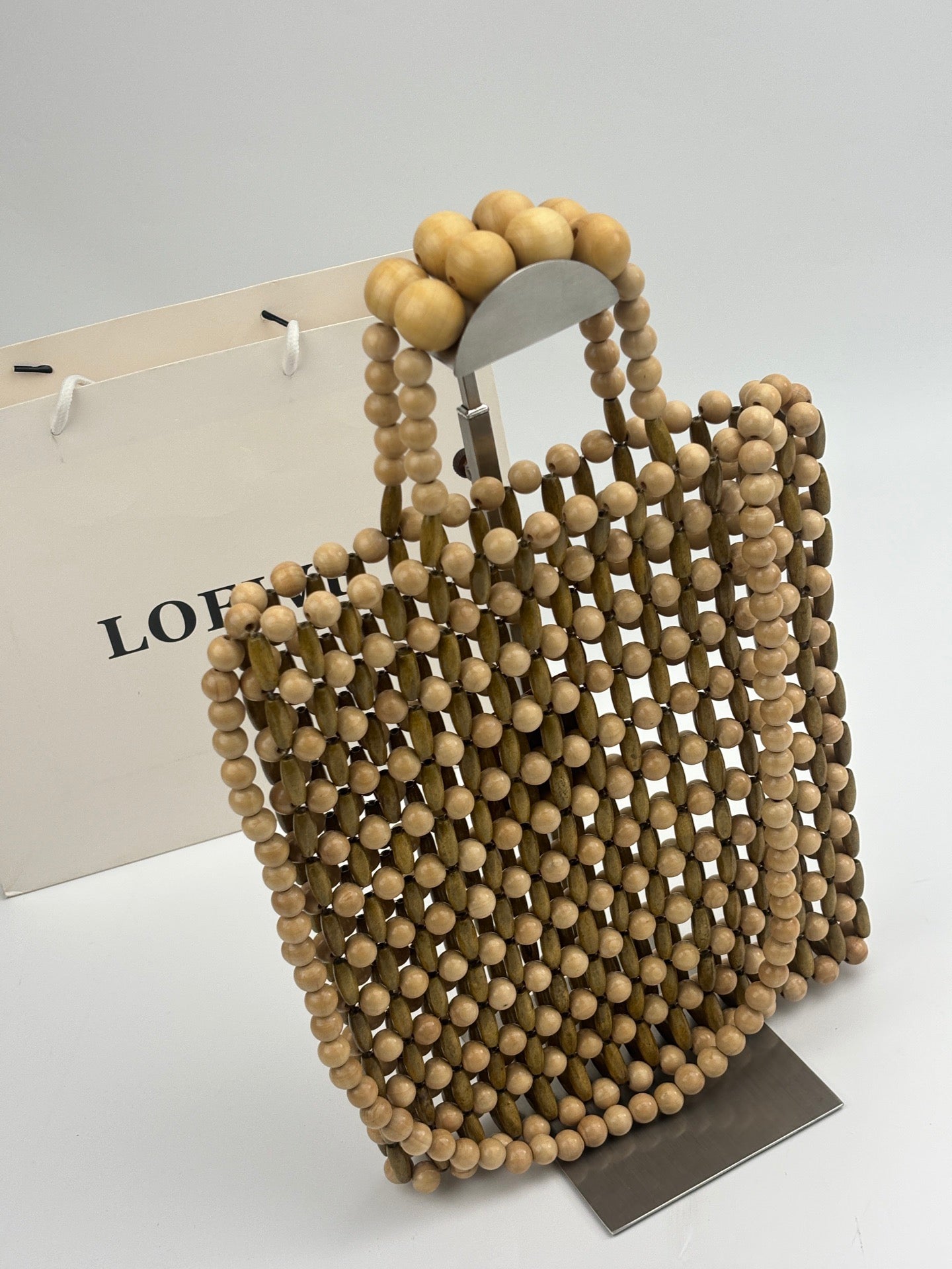Anagram Wooden Bead Tote