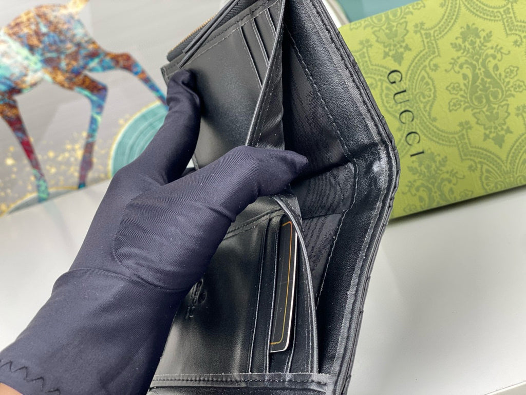 Double J  Bronze Metal Folding Clip Wallet