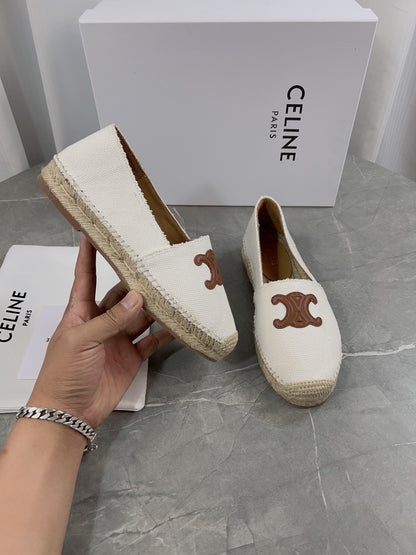 CE*LI*NE Tweed Slip-On Shoes