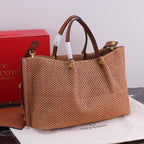 Handwoven Studded Tote Bag