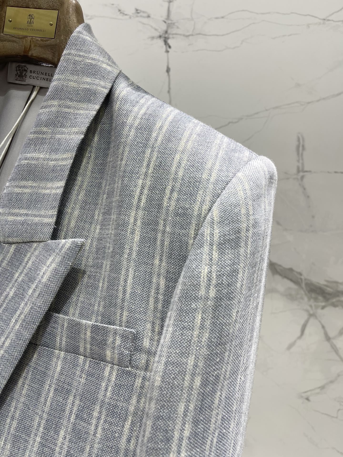 Early Spring Double-Breasted Stripe Blazer
