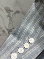 Early Spring Double-Breasted Stripe Blazer