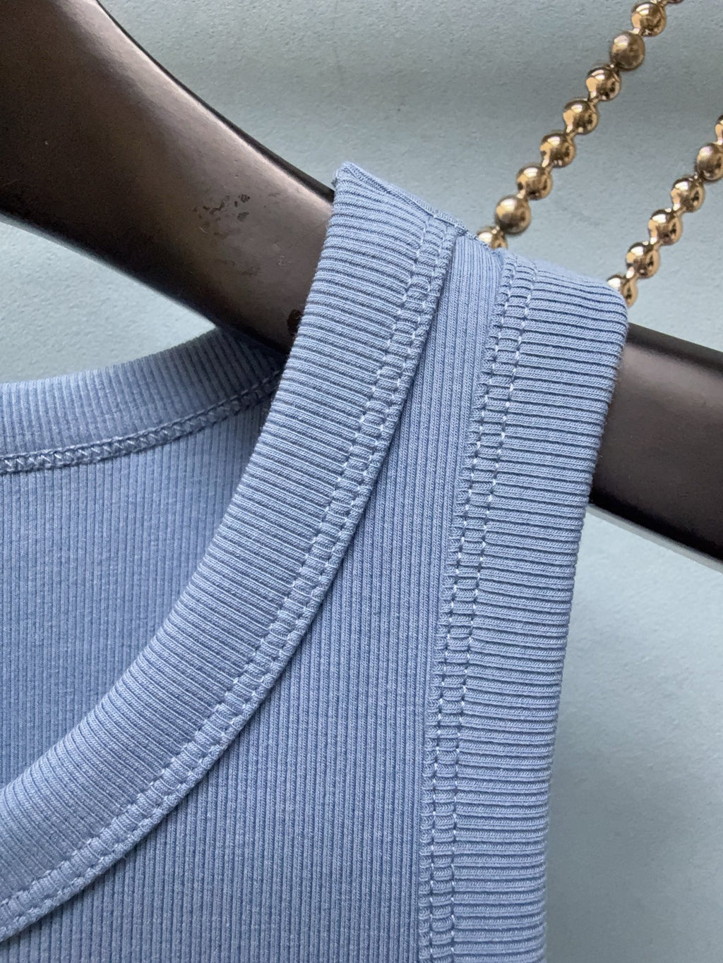 Triomphe Embroidered Silk Cotton Ribbed Knit Vest