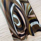 Swirl Print Maxi Shirt Dress