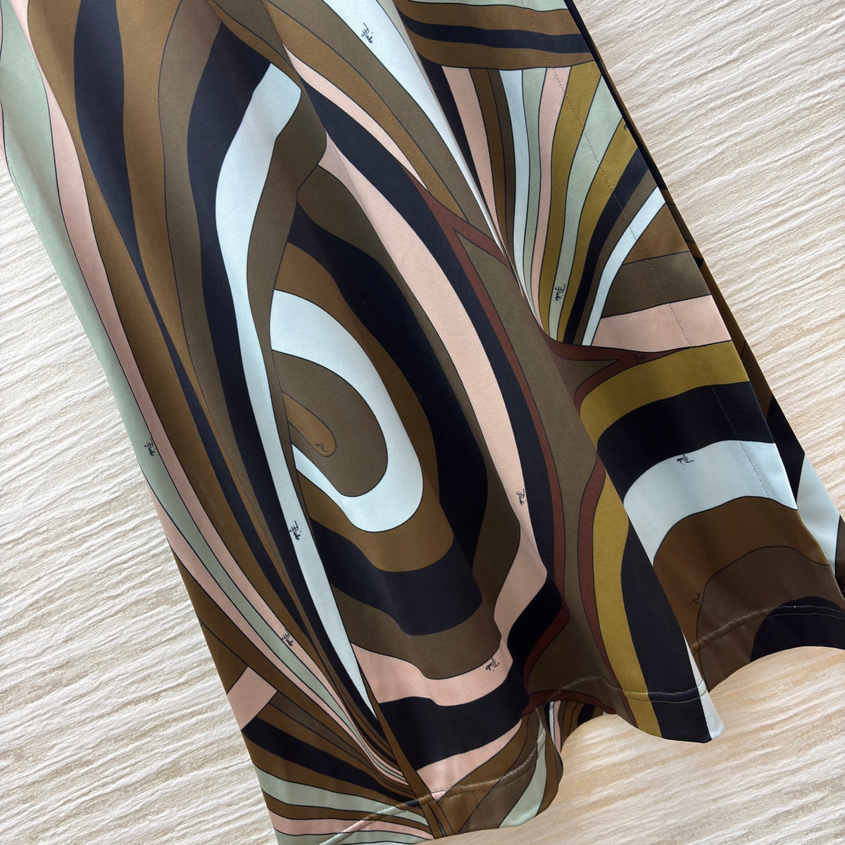 Swirl Print Maxi Shirt Dress