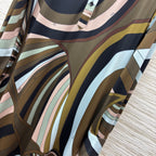 Swirl Print Maxi Shirt Dress