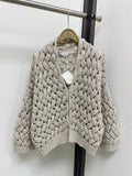 Open-Weave Sequin Cardigan