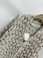 Open-Weave Sequin Cardigan