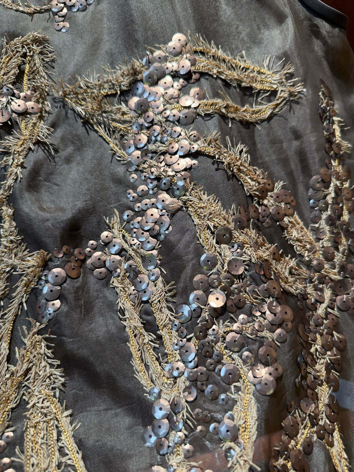 Heavy Embroidered Organza Vest Top