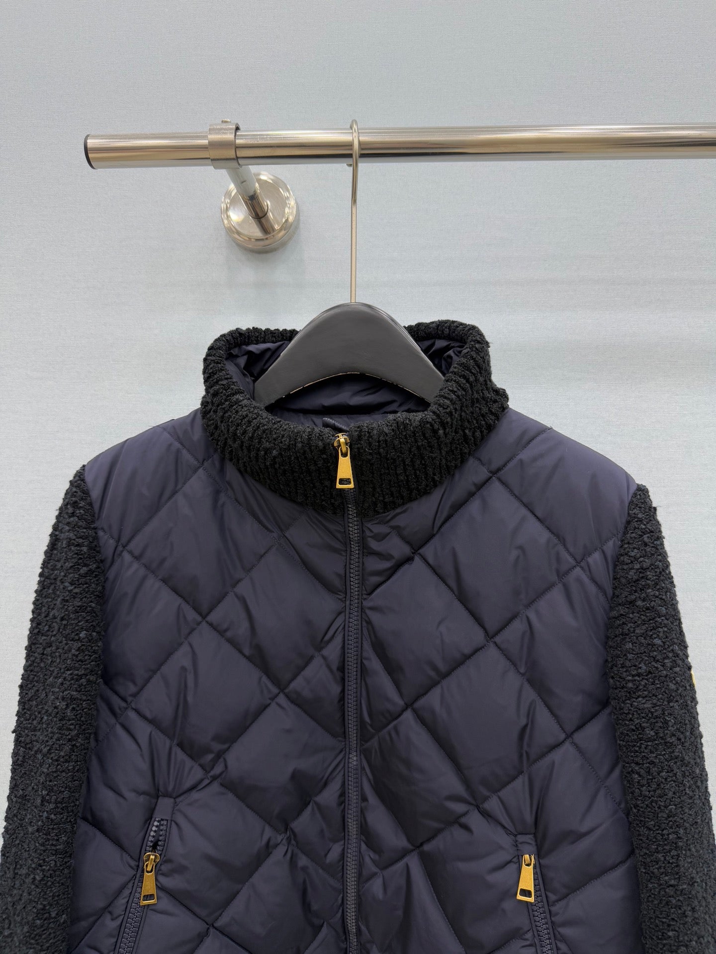 2026 AW Quilted Panel Knit Down Jacket