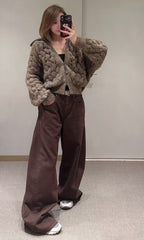 26 Early Autumn Open-Knit Sequin Zip Cardigan