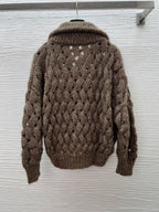 26 Early Autumn Open-Knit Sequin Zip Cardigan