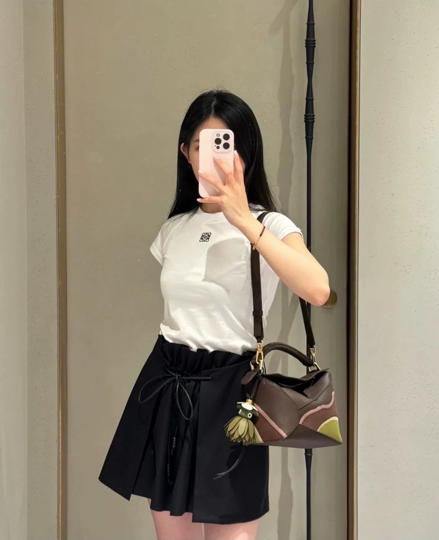 Letter Embroidered Slim Fit Tee