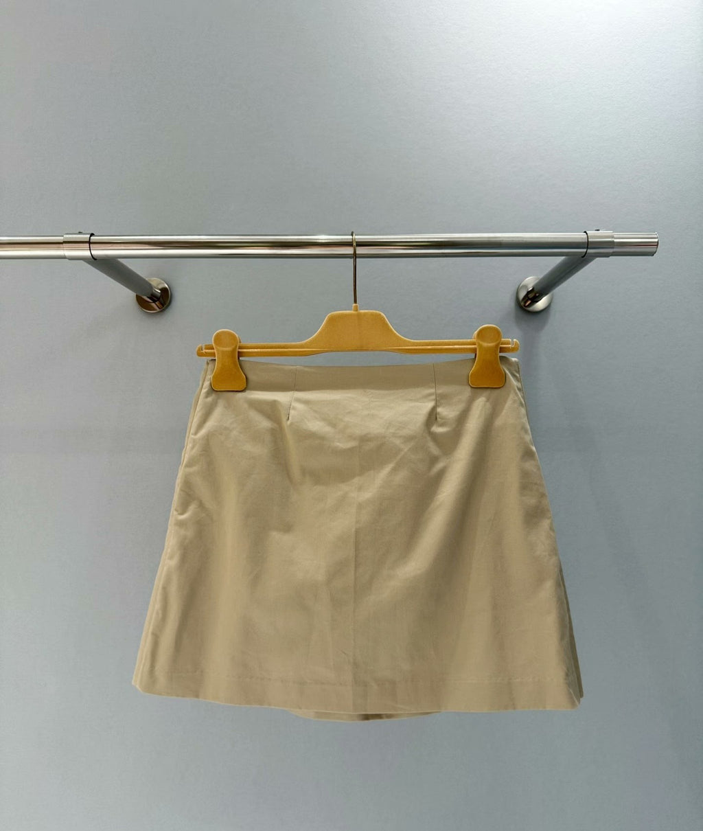 Drawstring Pleated Mini Skirt