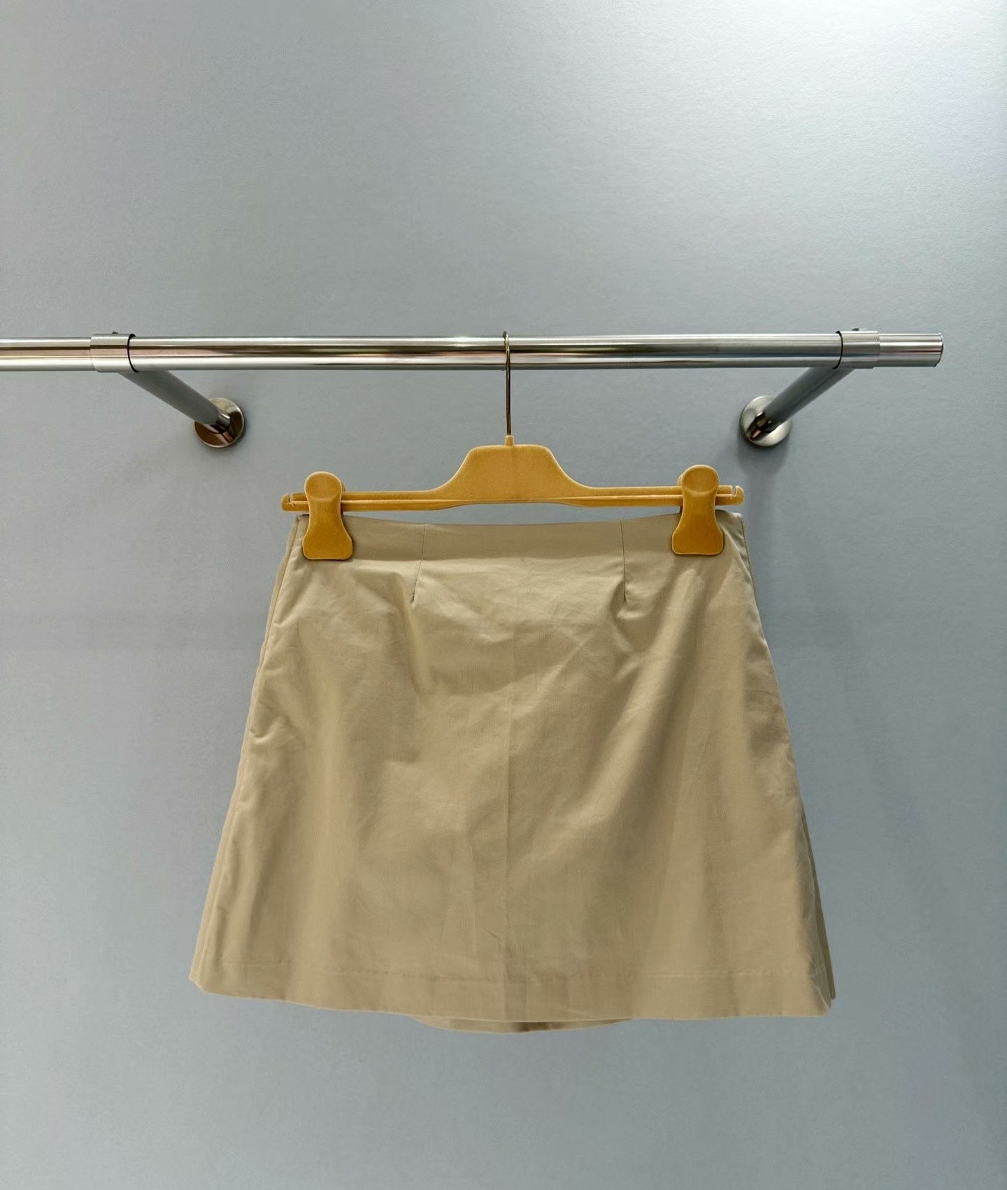 Drawstring Pleated Mini Skirt