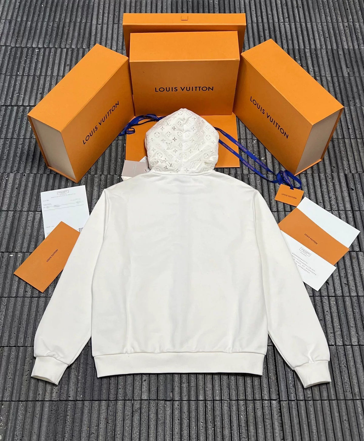 26FW Reflective Monogram Zip Hoodie