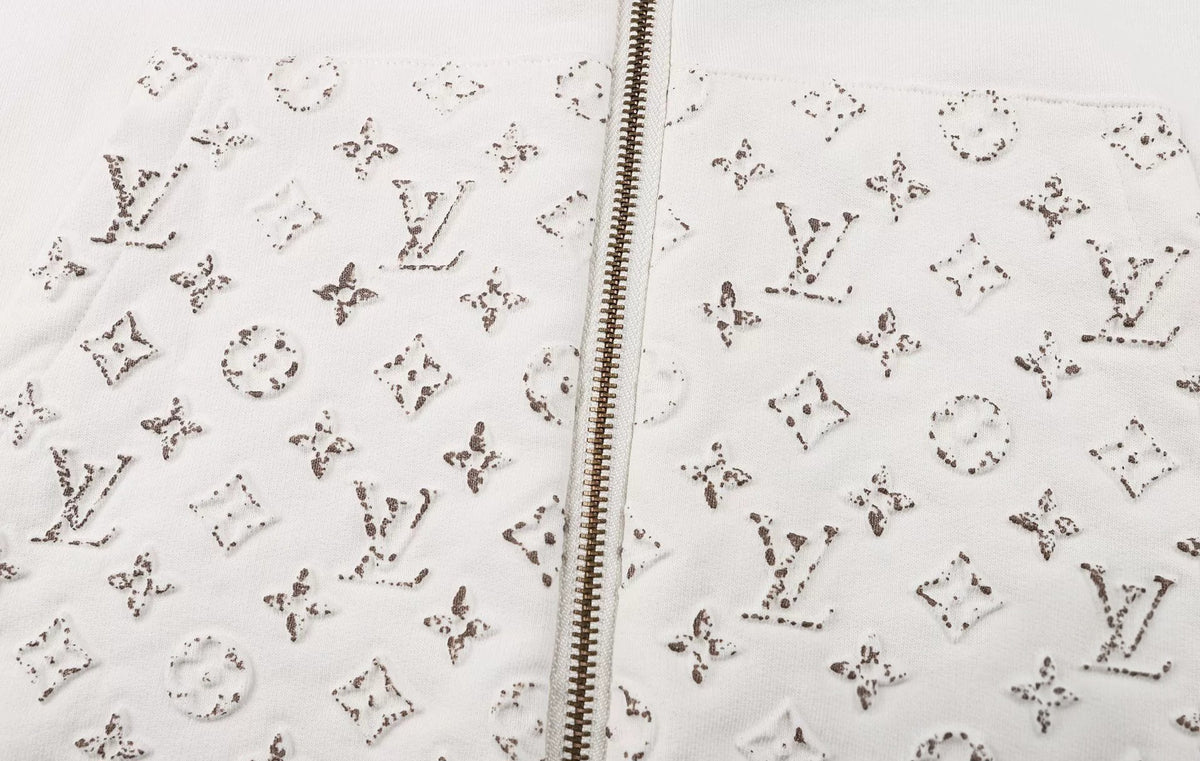 26FW Reflective Monogram Zip Hoodie