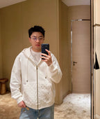 26FW Reflective Monogram Zip Hoodie