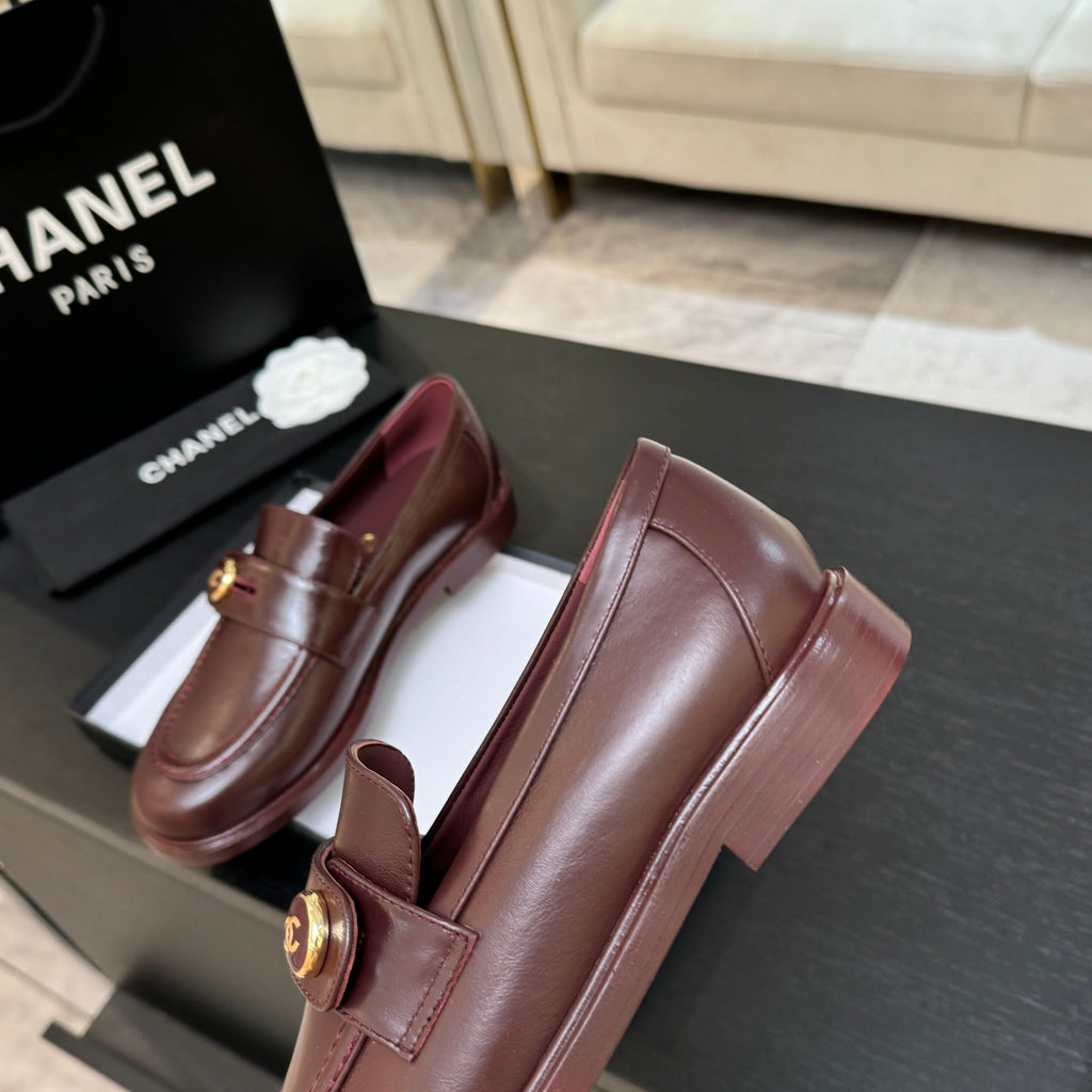 CNL Crystal Buckle Loafers