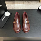 CNL Crystal Buckle Loafers