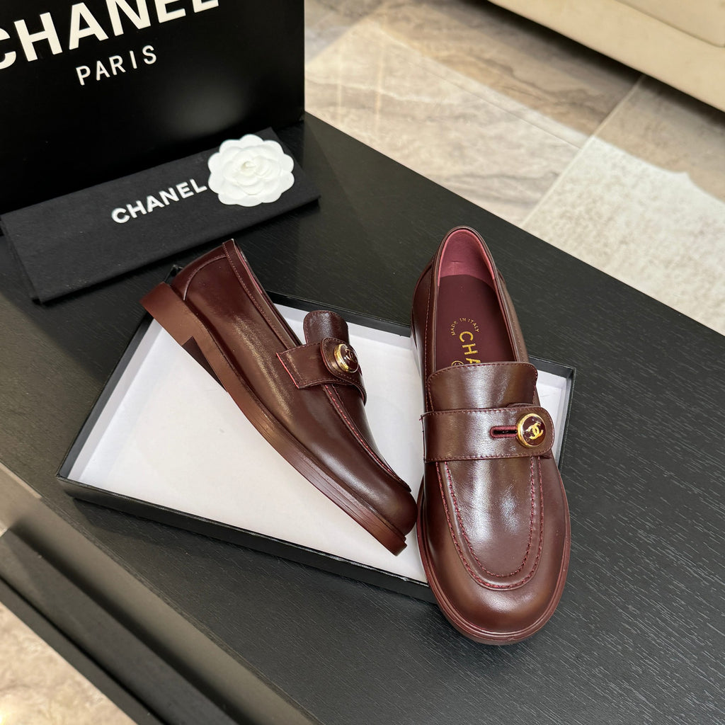 CNL Crystal Buckle Loafers