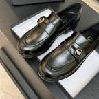CNL Crystal Buckle Loafers