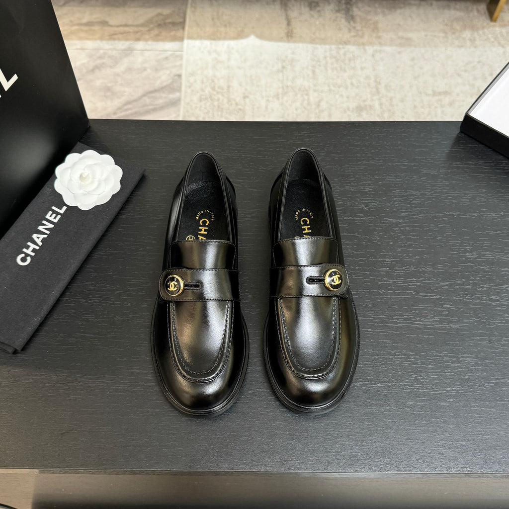 CNL Crystal Buckle Loafers