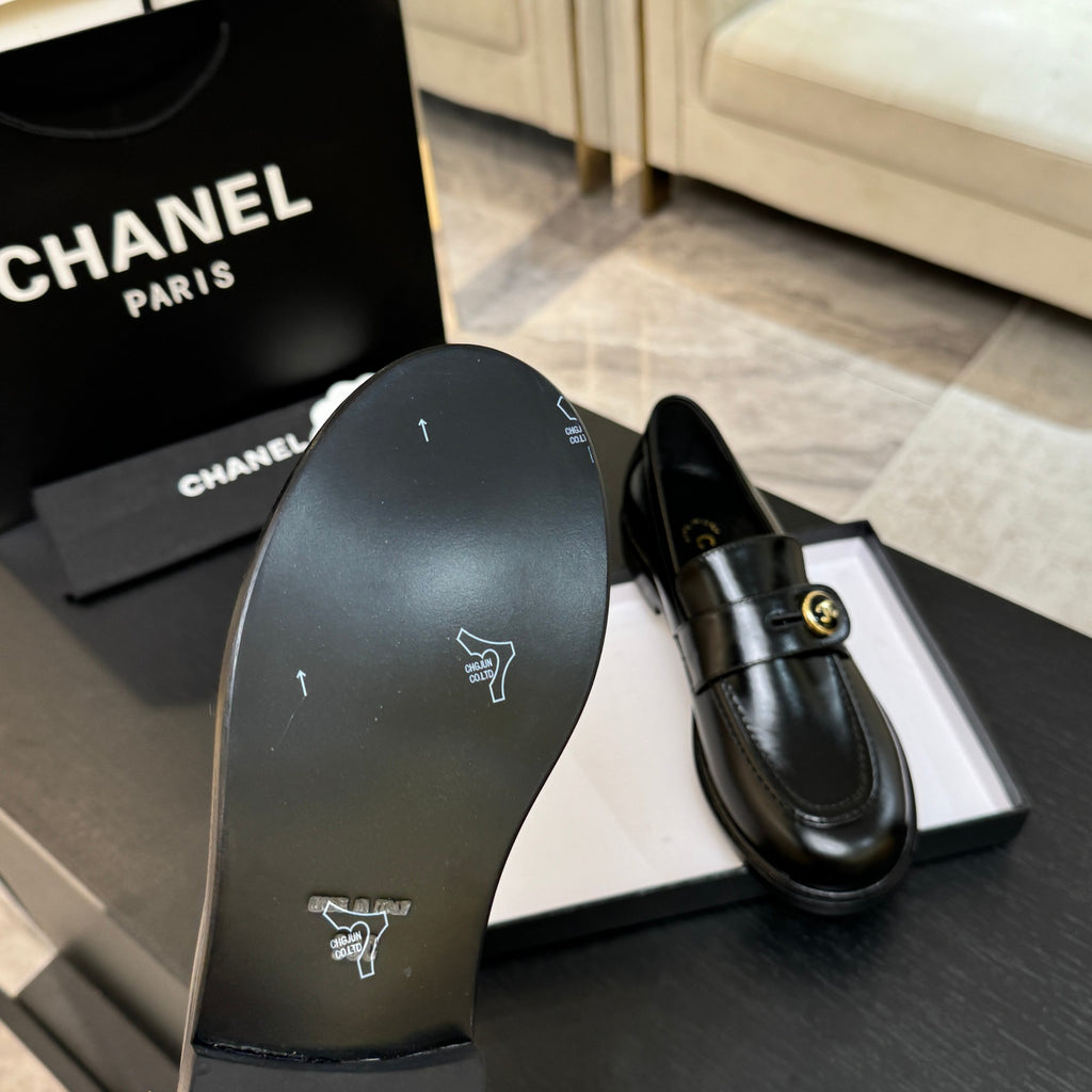 CNL Crystal Buckle Loafers