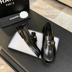 CNL Crystal Buckle Loafers